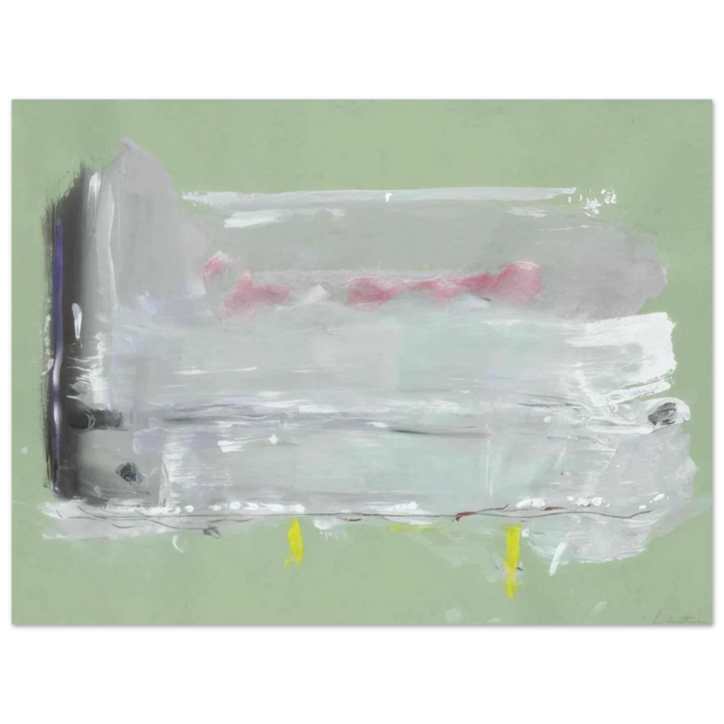 Helen Frankenthaler - Untitled - 1984 Wall art - 30x40 cm / 12x16 inches - Premium Wooden Framed Poster With Fine Art Paper-canvas - Wood frame