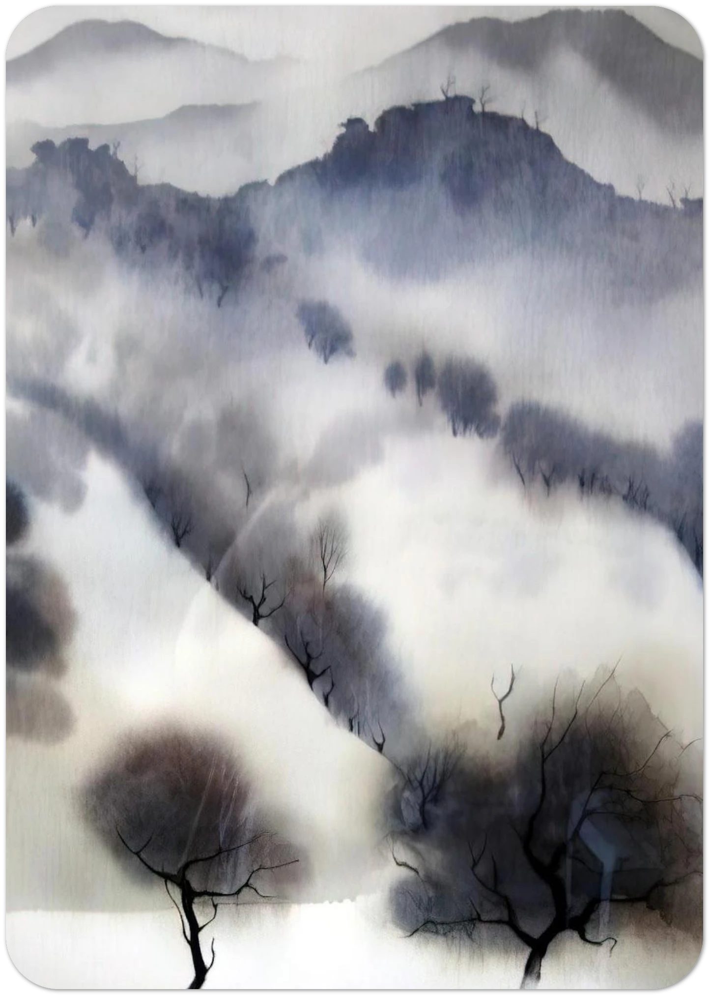California landscape By Eyvind Earle Pack of 10 Post Cards | Eyvind Earle Post Cards | A6 (10.5 x 14.8 cm) - 4.1 x 5.8 inches