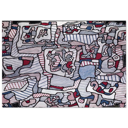 SITE INHABITED BY OBJECTS 1965 - Jean Dubuffet Brushed Aluminum Print - 70x100 cm / 28x40 inches | Jean Dubuffet Aluminum Print | Jean Dubuffet Prints