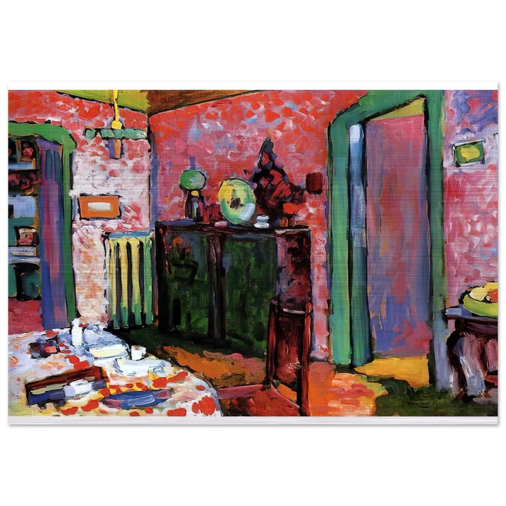 INTERIOR MY DINING ROOM 1909 - Wassily Kandinsky Brushed Aluminum Print - 70x100 cm / 28x40 inches | Wassily Kandinsky Aluminum Print | Wassily Kandinsky Prints