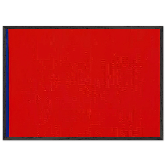 Whos Afraid of Red Yellow and Blue III - Barnett Newman 70x100 cm / 28x40 inches Framed Art Print – Black Wooden Frame