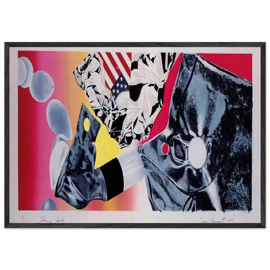 Flamingo Capsule - James Rosenquist 70x100 cm / 28x40 inches Framed Art Print – Black Wooden Frame