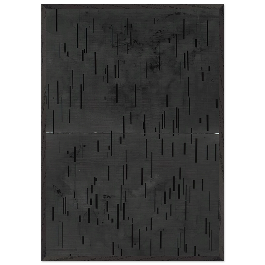 Global Village 1-36 - Abstract Expressionism - John Cage 70x100 cm / 28x40 inches Framed Art Print – Black Wooden Frame
