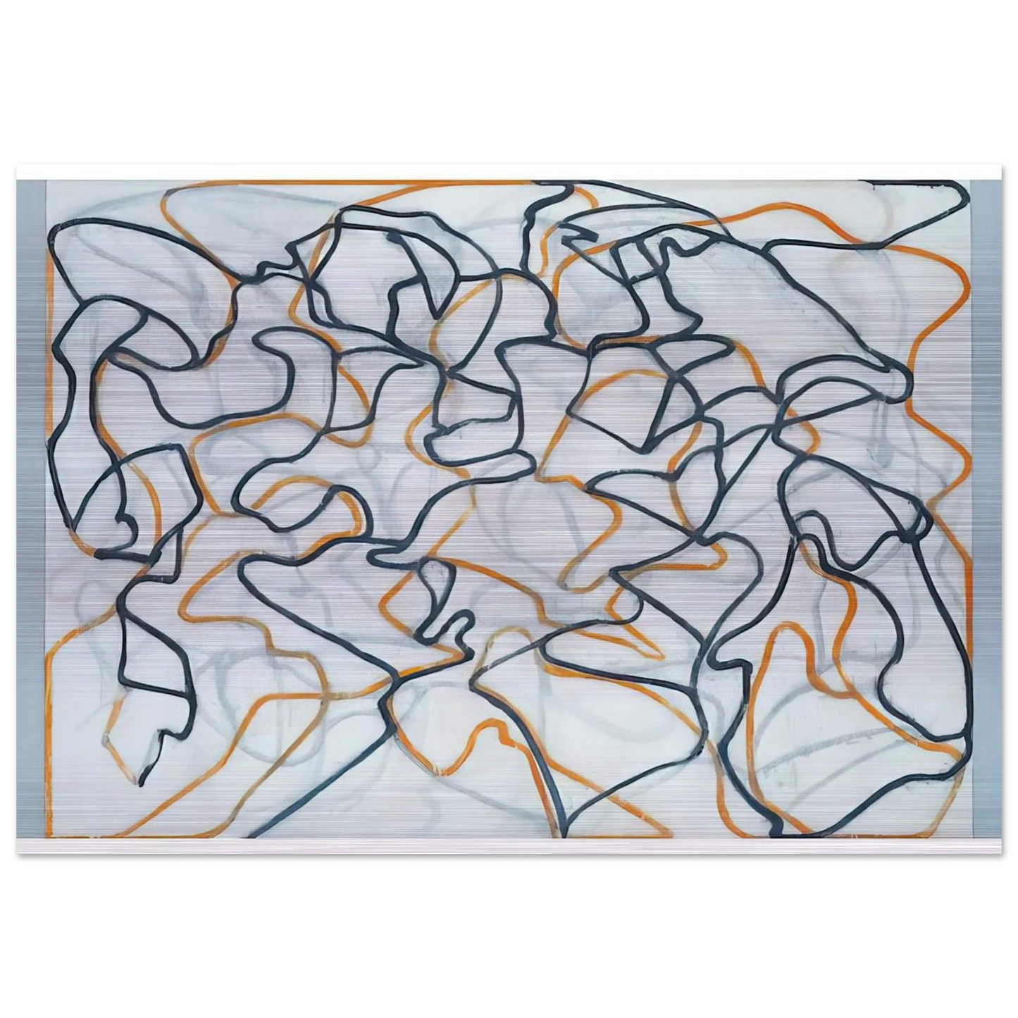 White Ground Letter - 2010 - Brice Marden Brushed Aluminum Print - 70x100 cm / 28x40 inches | Brice Marden Aluminum Print | Brice Marden Prints