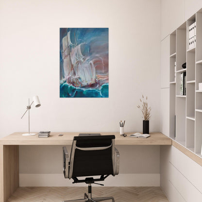 The Great Sail in the Storm - Konrad Zuse Brushed Aluminum Print - 70x100 cm / 28x40 inches | Konrad Zuse Aluminum Print | Konrad Zuse Prints