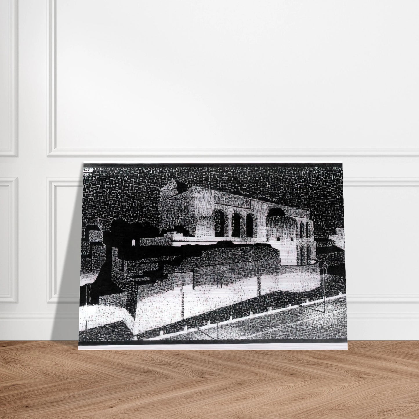 NOCTURNAL ROME BASILICA OF CONSTANTINE - MC Escher Brushed Aluminum Print - 70x100 cm / 28x40 inches | MC Escher Aluminum Print | MC Escher Prints