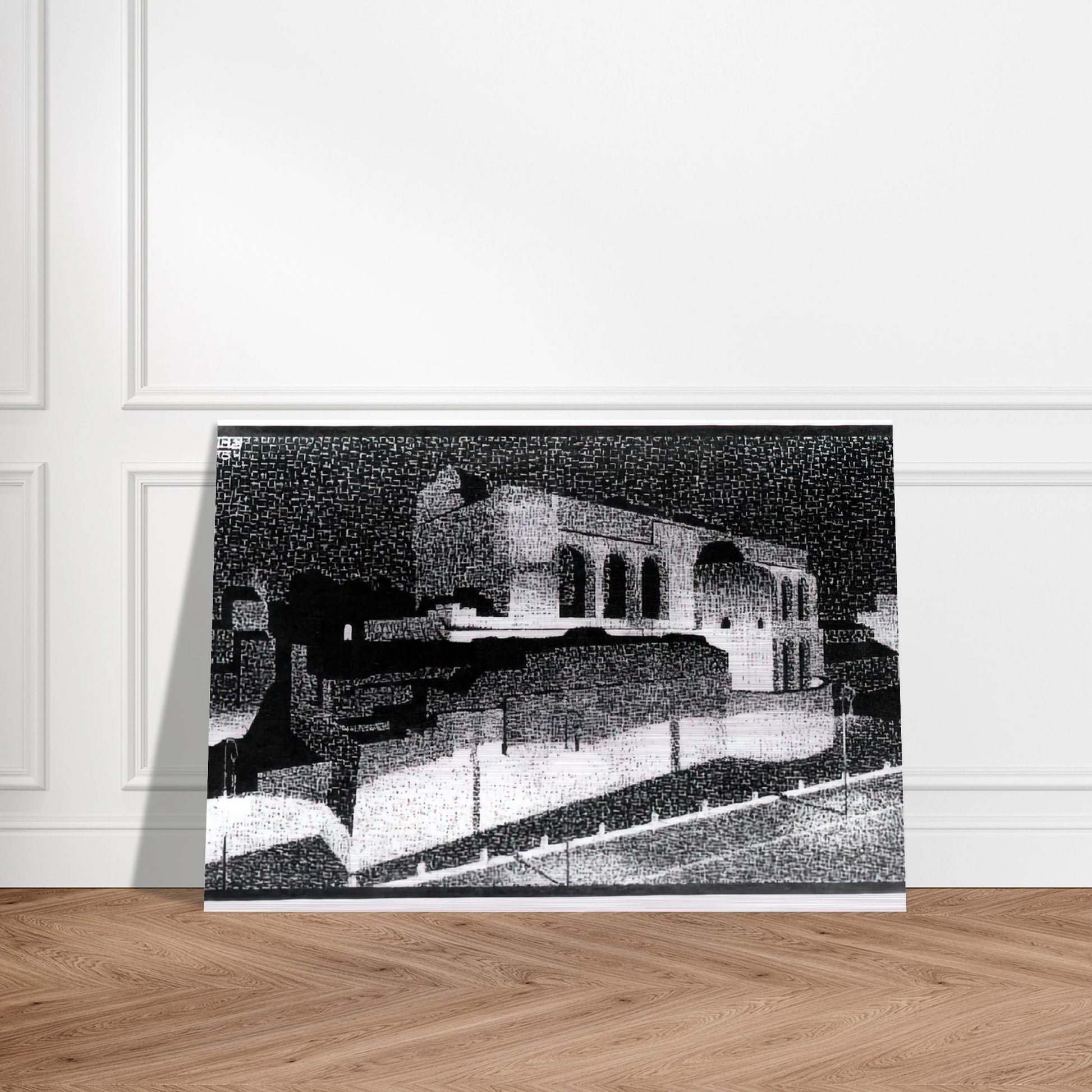 NOCTURNAL ROME BASILICA OF CONSTANTINE - MC Escher Brushed Aluminum Print - 70x100 cm / 28x40 inches | MC Escher Aluminum Print | MC Escher Prints