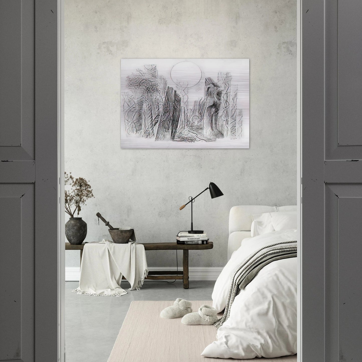 Petrified Forest - Max Ernst Brushed Aluminum Print - 70x100 cm / 28x40 inches | Max Ernst Aluminum Print | Max Ernst Prints