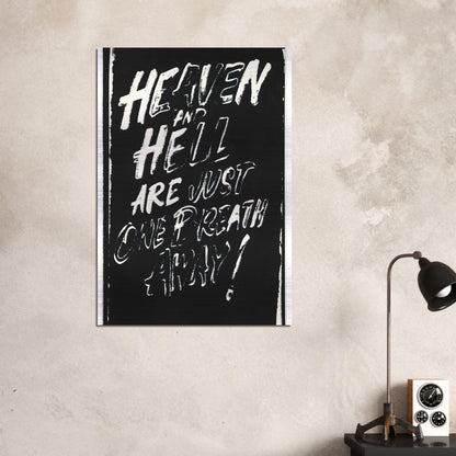 Heaven and Hell Are Just One Breath Away! - Andy Warhol Brushed Aluminum Print - 70x100 cm / 28x40 inches | Andy Warhol Aluminum Print | Andy Warhol Prints