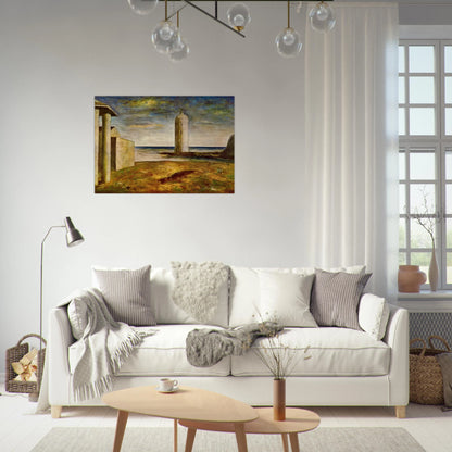 EL FARO 1928 - Carlo Carra Brushed Aluminum Print - 70x100 cm / 28x40 inches | Carlo Carra Aluminum Print | Carlo Carra Prints