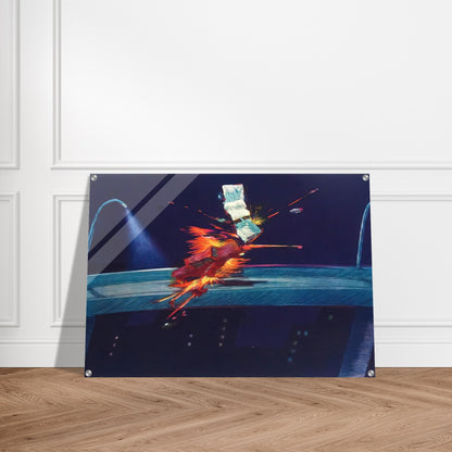 Purple Crash - Neo-Expressionism - Carlos Almaraz Acrylic Print - 70x100 cm / 28x40″ inches