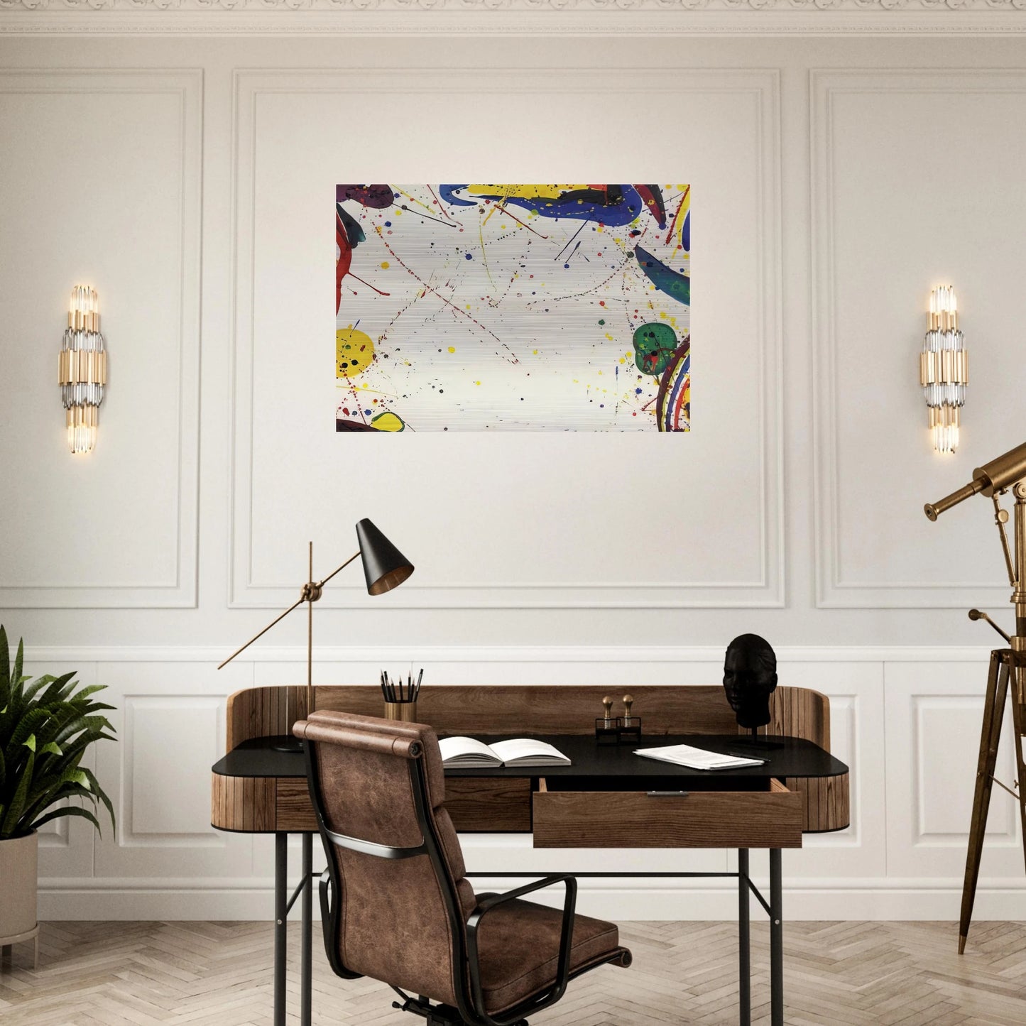 #2 Pri-Rain - Sam Francis Brushed Aluminum Print - 70x100 cm / 28x40 inches | Sam Francis Aluminum Print | Sam Francis Prints