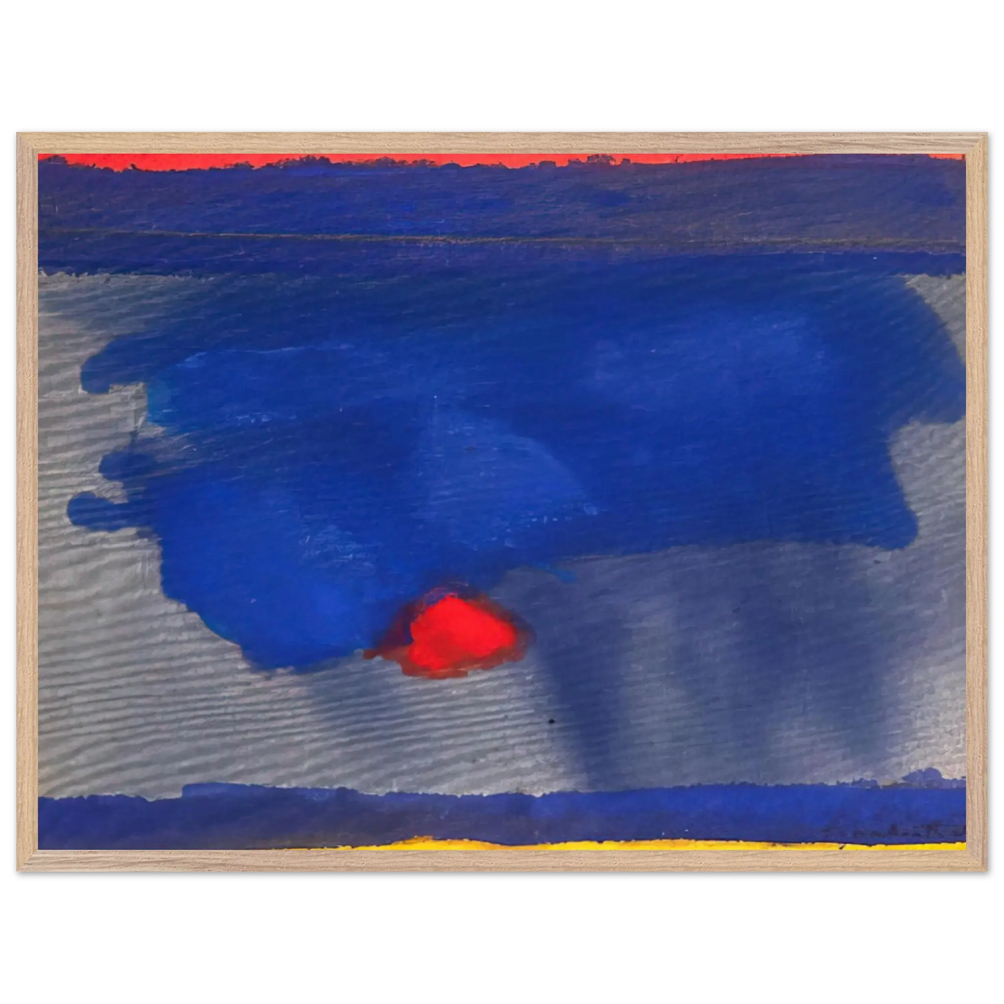 Helen Frankenthaler - Provincetown - 1964 Wall art - 50x70 cm / 20x28 Inches - Premium Wooden Framed Poster With Fine Art Paper - Wood frame