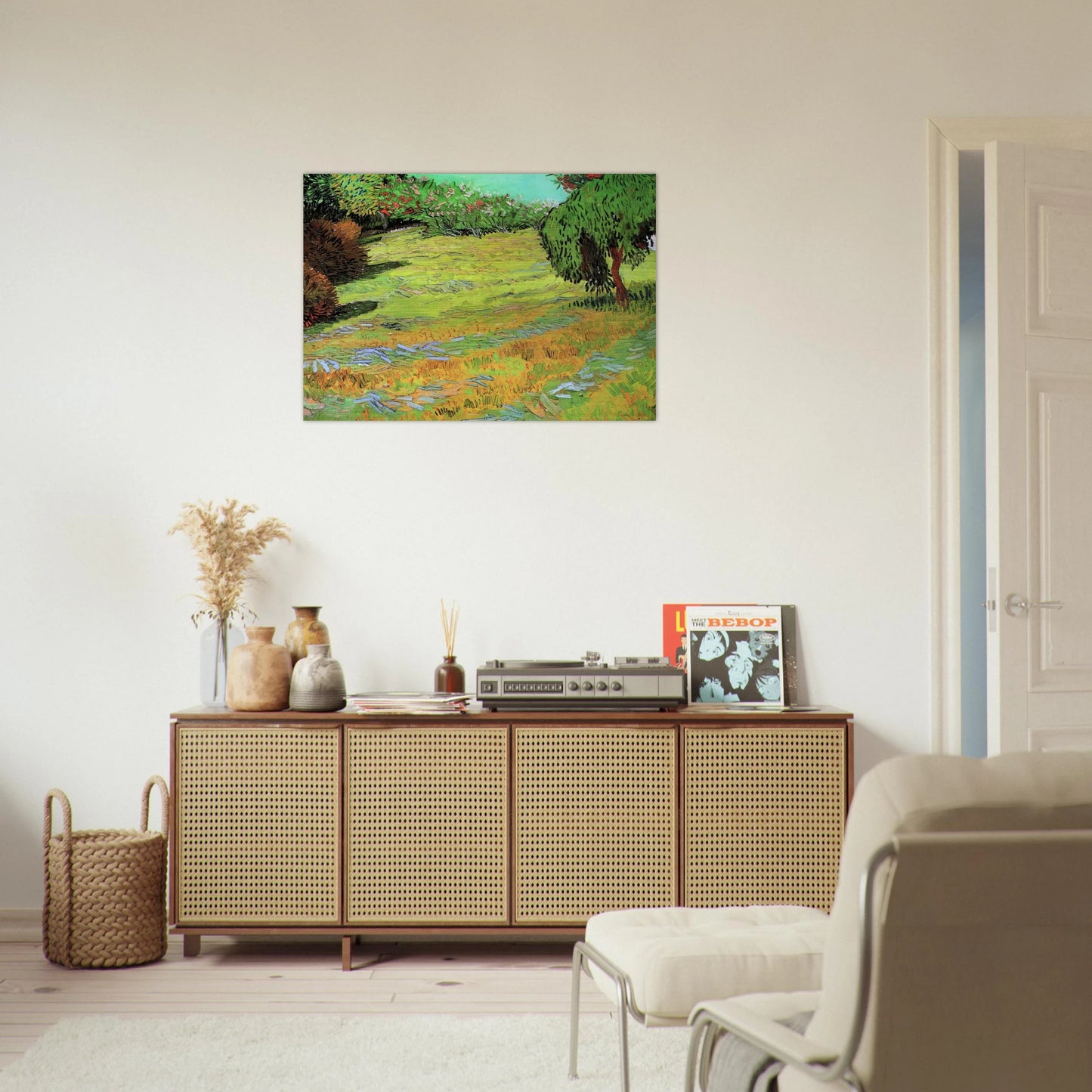 Sunny Lawn in a Public Park - Vincent van Gogh Brushed Aluminum Print - 70x100 cm / 28x40 inches | Vincent van Gogh Aluminum Print | Vincent van Gogh Prints