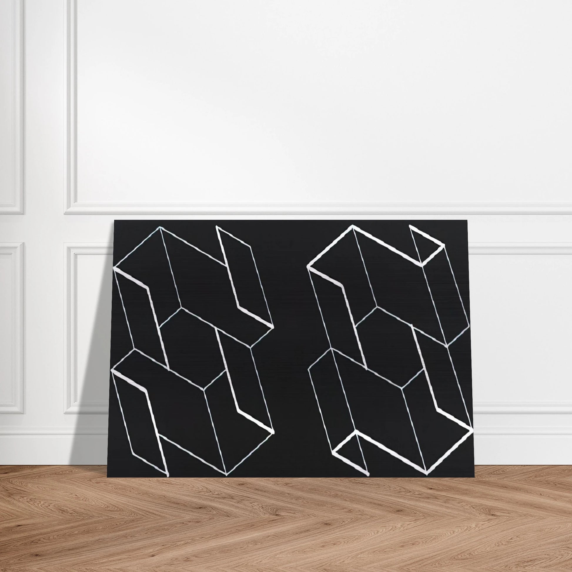 DUO H 1966 - Josef Albers Brushed Aluminum Print - 70x100 cm / 28x40 inches | Josef Albers Aluminum Print | Josef Albers Prints