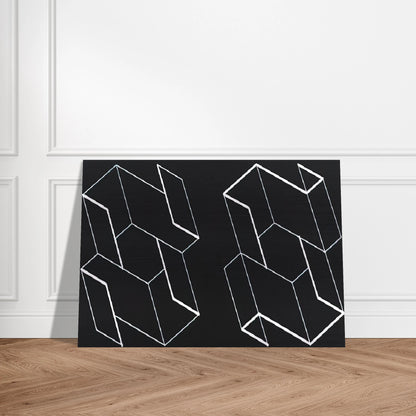 DUO H 1966 - Josef Albers Brushed Aluminum Print - 70x100 cm / 28x40 inches | Josef Albers Aluminum Print | Josef Albers Prints