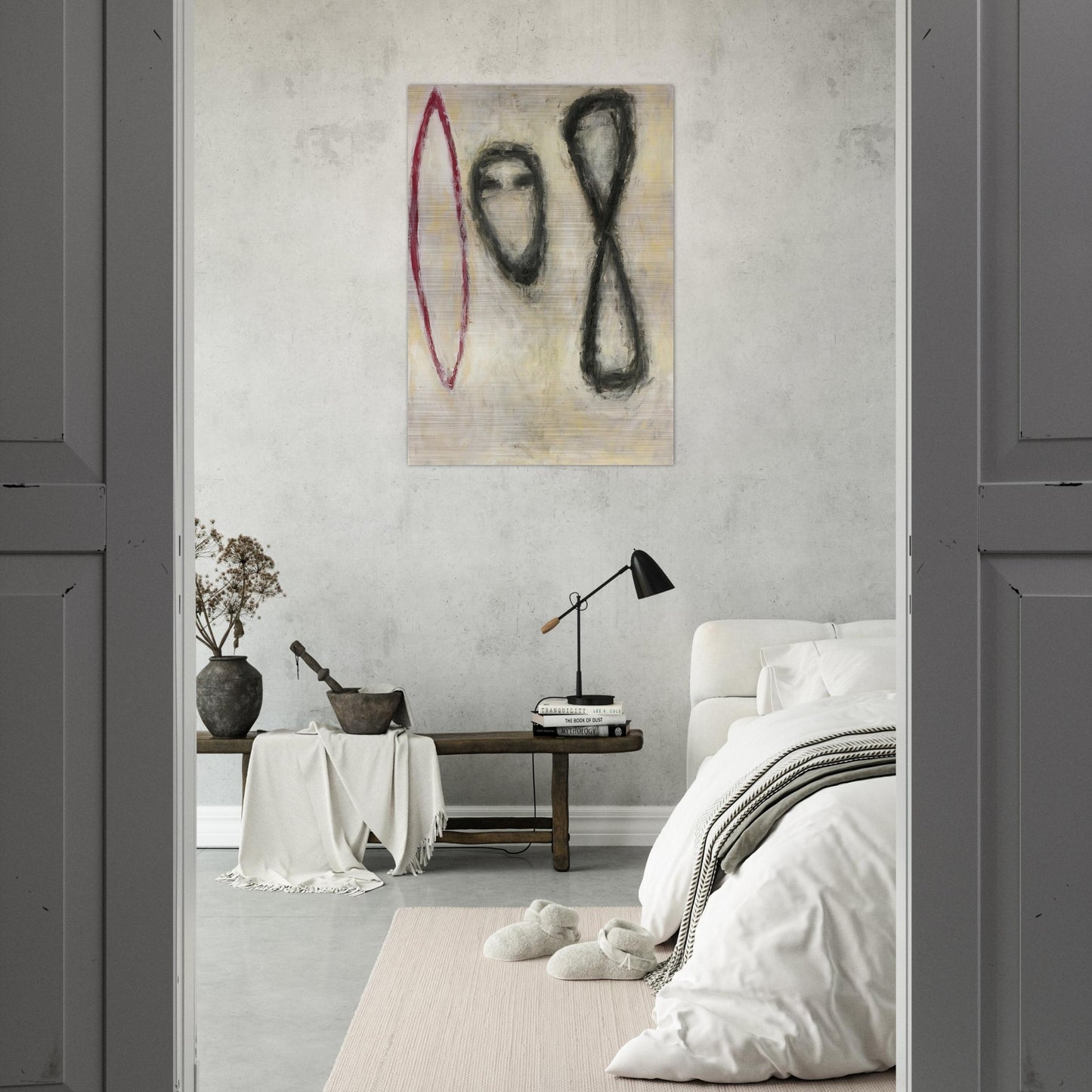 TRIPLE FORM 1982 - Susan Rothenberg Brushed Aluminum Print - 70x100 cm / 28x40 inches | Susan Rothenberg Aluminum Print | Susan Rothenberg Prints