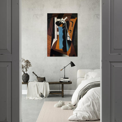 STILL LIFE ON A CHAIR 1917 - Juan Gris Brushed Aluminum Print - 70x100 cm / 28x40 inches | Juan Gris Aluminum Print | Juan Gris Prints