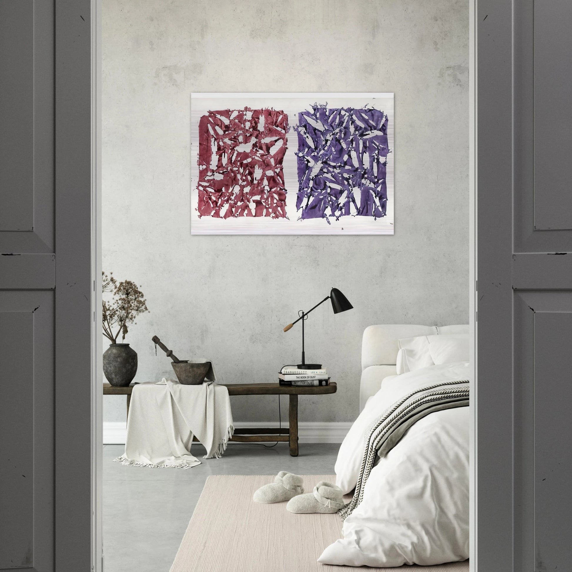 Tabula - 1981 - Simon Hantai Brushed Aluminum Print - 70x100 cm / 28x40 inches | Simon Hantai Aluminum Print | Simon Hantai Prints
