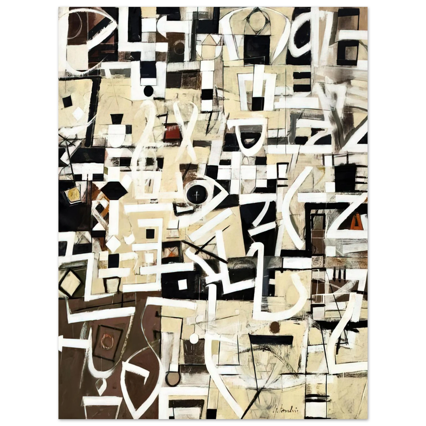 Bradley Walker Tomlin - Number 20 - 1949  75x100 cm / 30x40inches Fine Art Poster