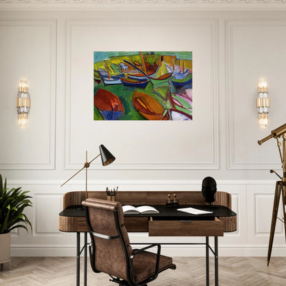 MARTIGUES 1907 - Raoul Dufy Brushed Aluminum Print - 70x100 cm / 28x40 inches | Raoul Dufy Aluminum Print | Raoul Dufy Prints