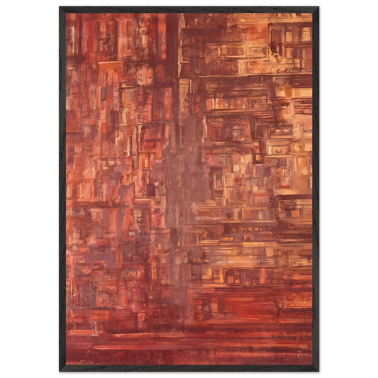 Untitled - 1978 N8 - Maria Helena Vieira da Silva 70x100 cm / 28x40 inches Framed Art Print – Black Wooden Frame