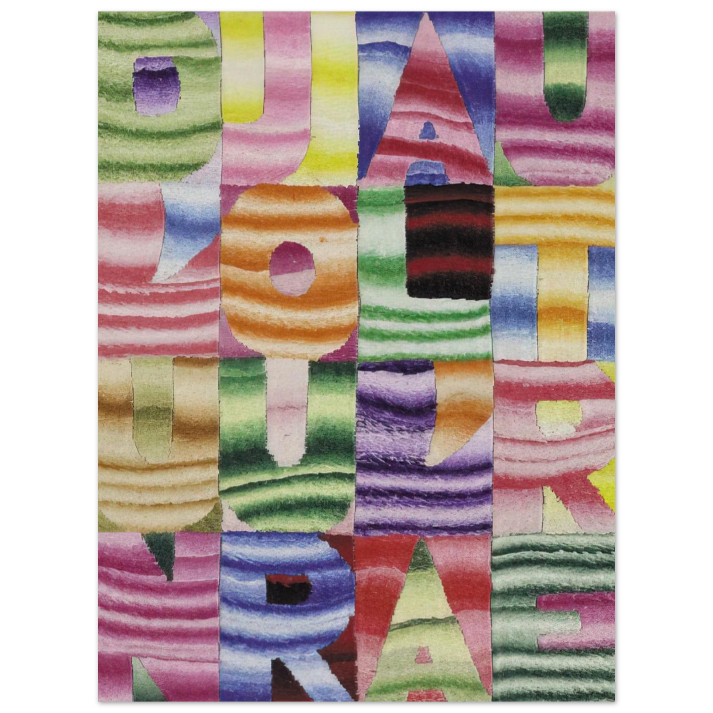 Alighiero Boetti - D UN JOUR A L AUTRE  75x100 cm / 30x40inches Fine Art Poster