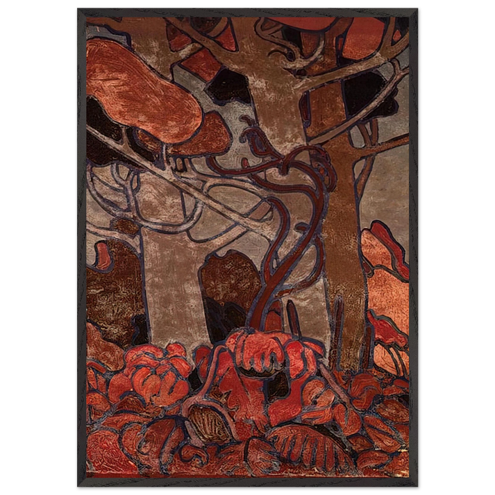 FOREST UNDERGROWTH I 1916 - Tom Thomson 70x100 cm / 28x40 inches Framed Art Print – Black Wooden Frame
