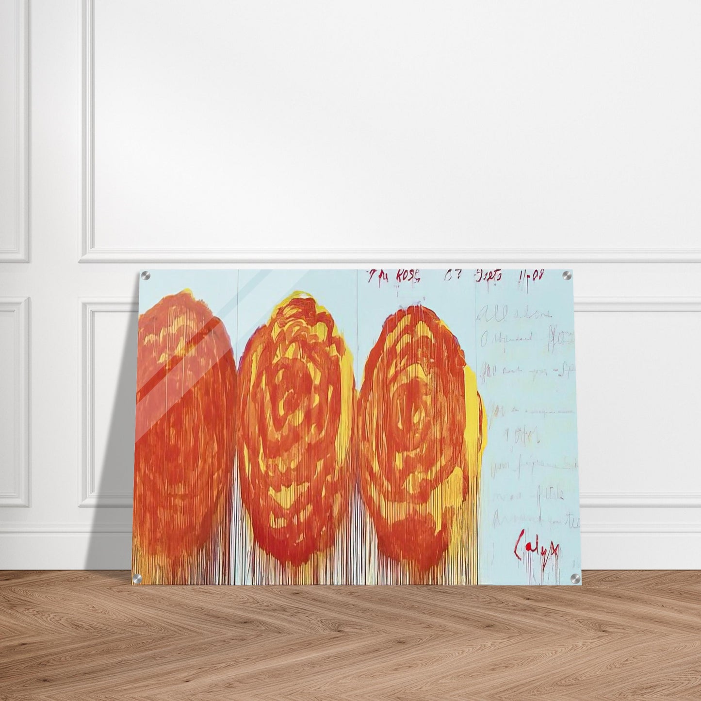 The Rose  II  - Cy Twombly Acrylic Print - 70x100 cm / 28x40″ inches