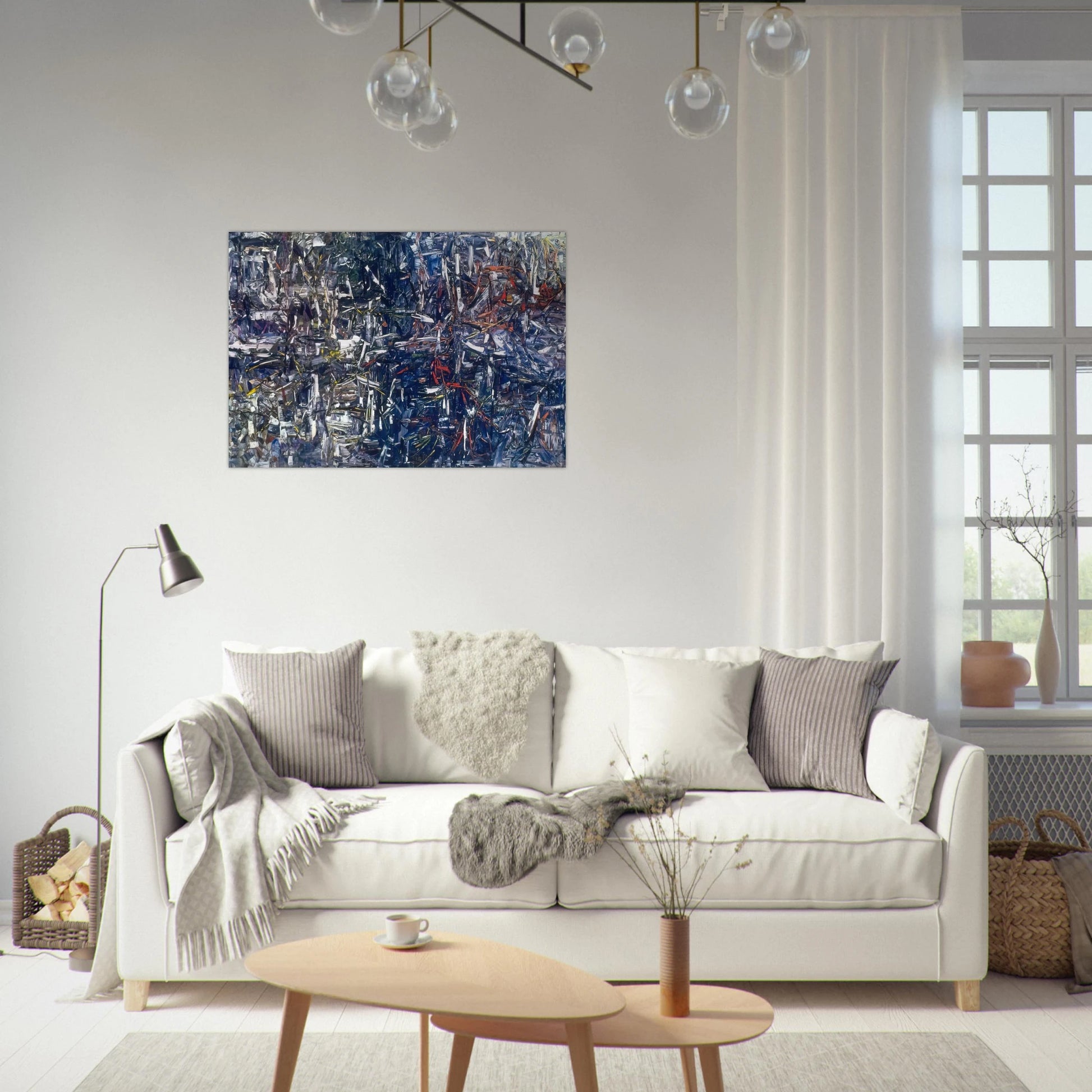 Landing - Jean-Paul Riopelle Brushed Aluminum Print - 70x100 cm / 28x40 inches | Jean-Paul Riopelle Aluminum Print | Jean-Paul Riopelle Prints