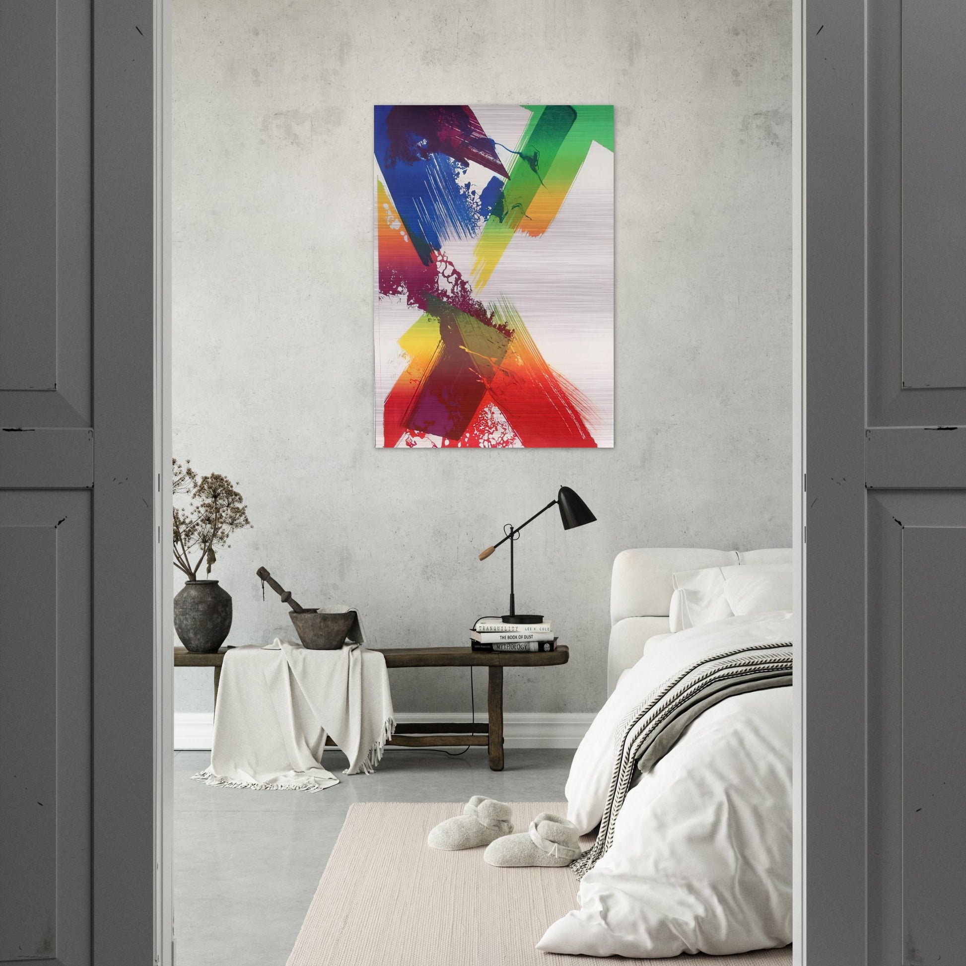 Untitled - 1983 - Paul Jenkins Brushed Aluminum Print - 70x100 cm / 28x40 inches | Paul Jenkins Aluminum Print | Paul Jenkins Prints
