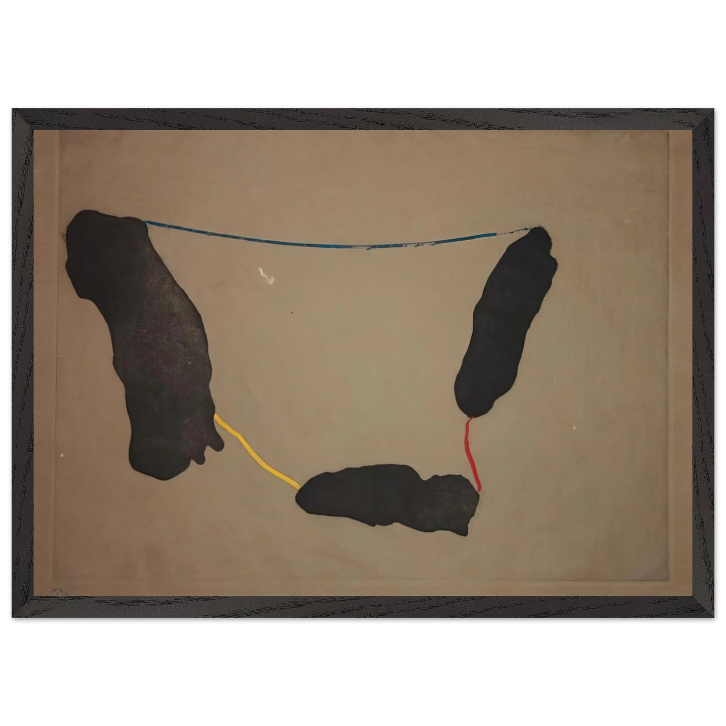 Helen Frankenthaler - Connected By Joy - 1973 Wall art - 27x35 cm / 11x14 inches - Premium Wooden Framed Poster With Fine Art Paper-canvas - Black frame