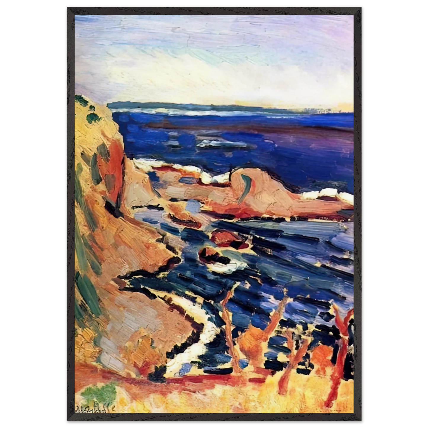 LA MOULADE 1905 - Henri Matisse 70x100 cm / 28x40 inches Framed Art Print – Black Wooden Frame