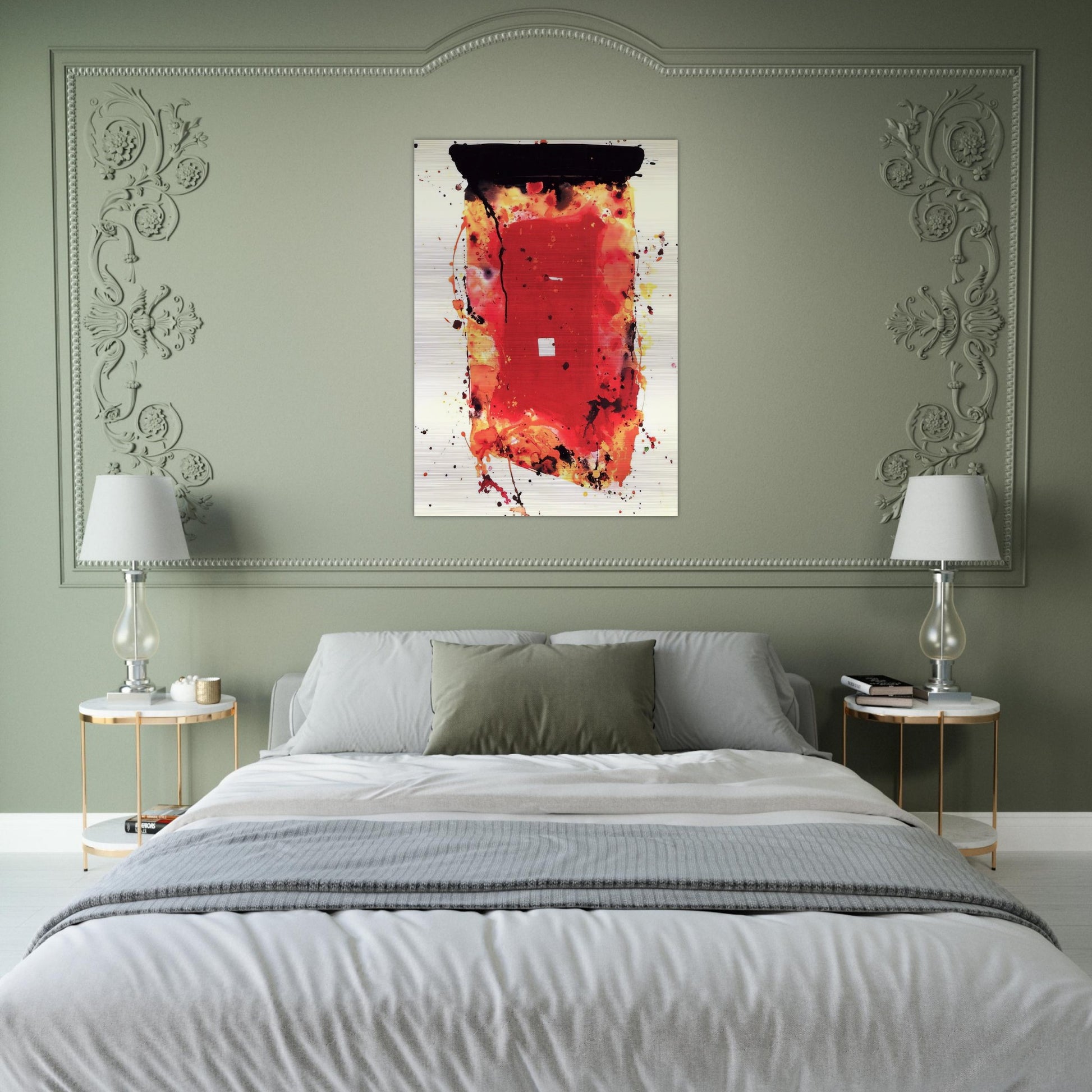 Flash Point - Sam Francis Brushed Aluminum Print - 70x100 cm / 28x40 inches | Sam Francis Aluminum Print | Sam Francis Prints