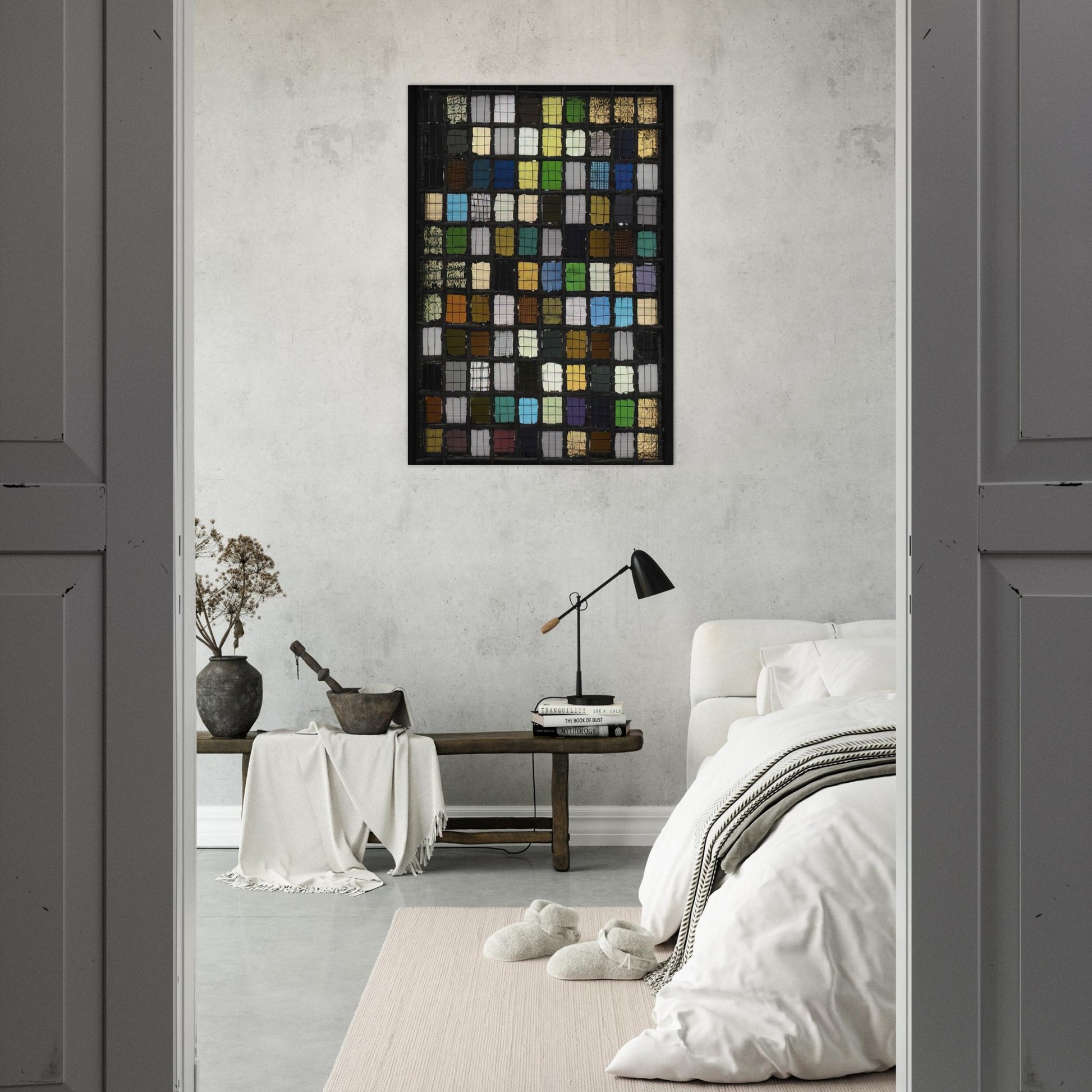 GRID MOUNTED 1921 - Josef Albers Brushed Aluminum Print - 70x100 cm / 28x40 inches | Josef Albers Aluminum Print | Josef Albers Prints