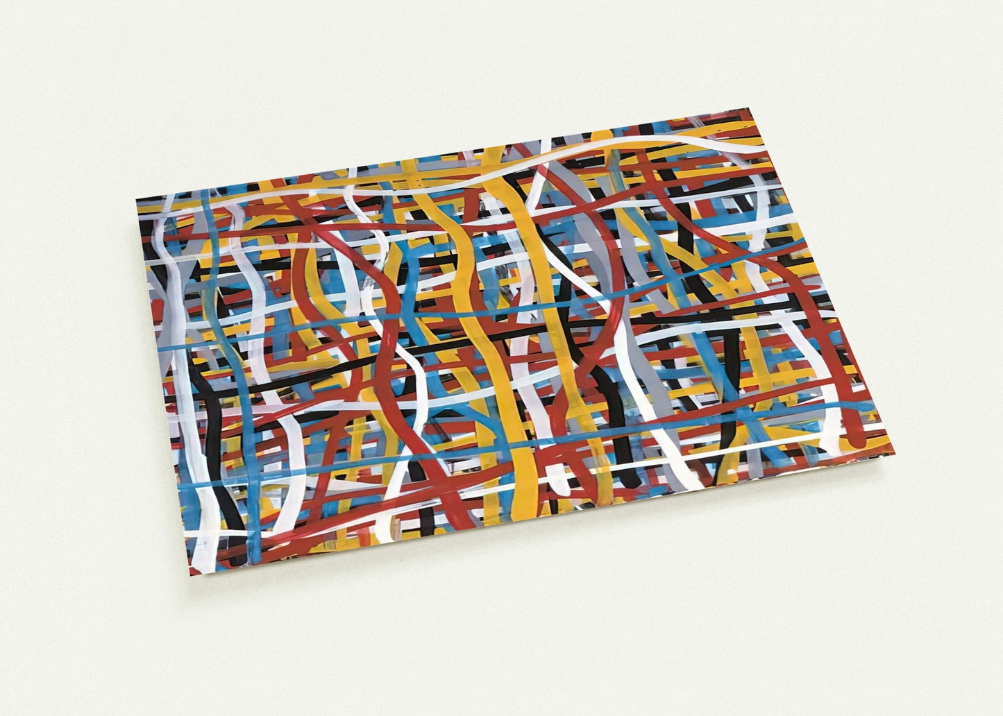 Irregular Vertical and Horizontal Bands of Color Superimposed By Sol LeWitt Pack of 10 Post Cards | Sol LeWitt Post Cards | A6 (10.5 x 14.8 cm) - 4.1 x 5.8 inches