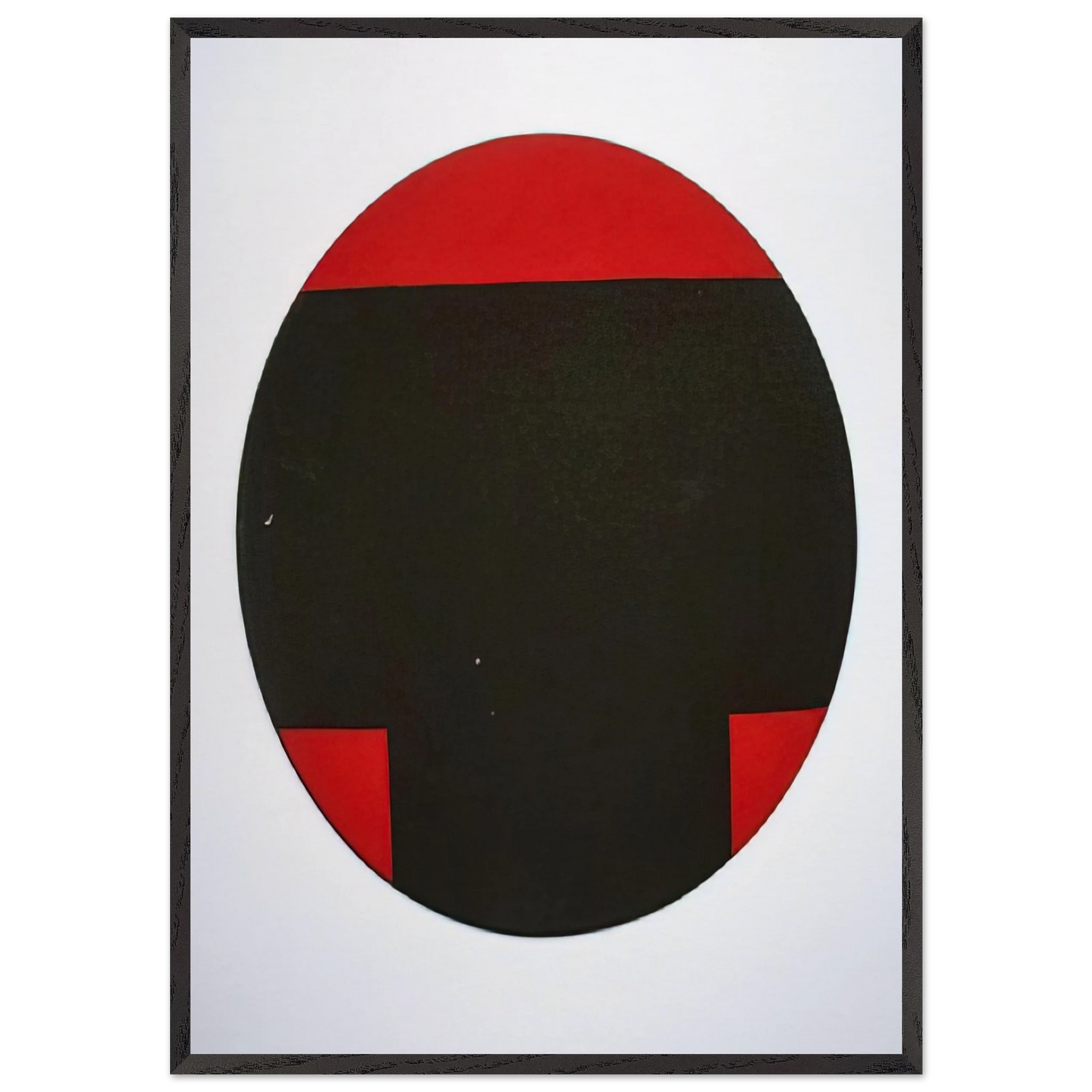 Big T - Hard Edge Painting - Leon Polk Smith 70x100 cm / 28x40 inches Framed Art Print – Black Wooden Frame