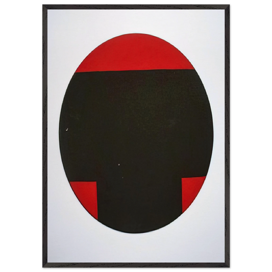Big T - Hard Edge Painting - Leon Polk Smith 70x100 cm / 28x40 inches Framed Art Print – Black Wooden Frame
