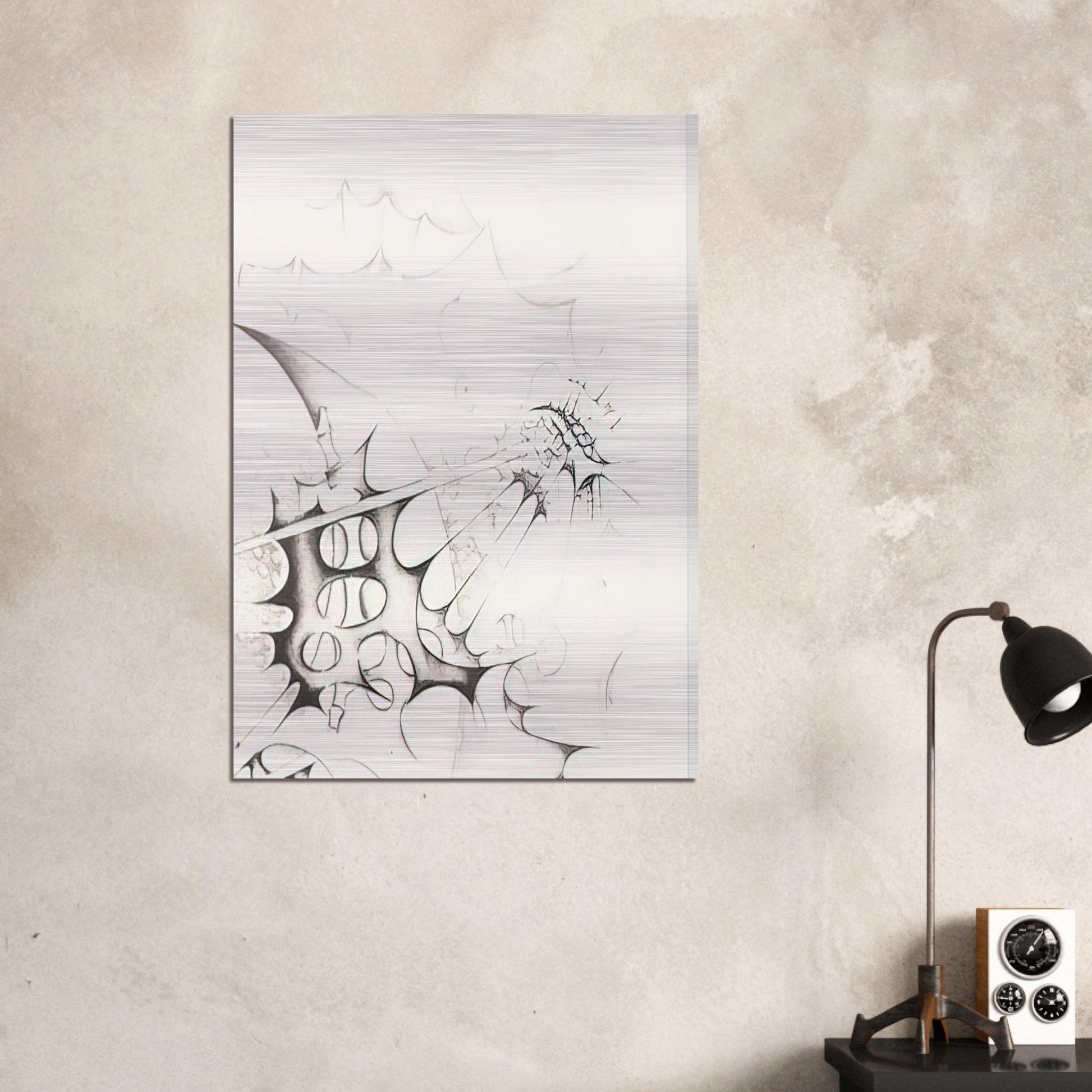 PIRATES 1982 - Lee Bontecou Brushed Aluminum Print - 70x100 cm / 28x40 inches | Lee Bontecou Aluminum Print | Lee Bontecou Prints