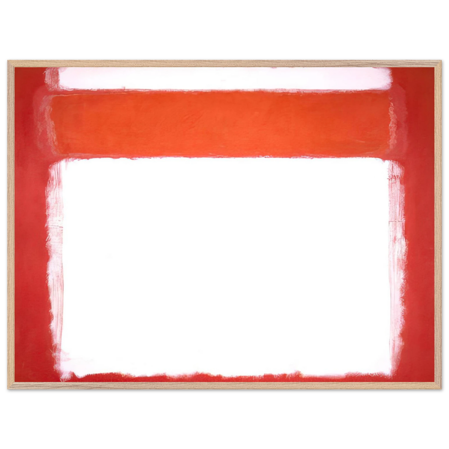 Mark Rothko - No. 16 - 1957 Wall Art - 60x80 cm / 24x32 inches - Premium Wooden Framed Poster With Fine Art Paper - White frame