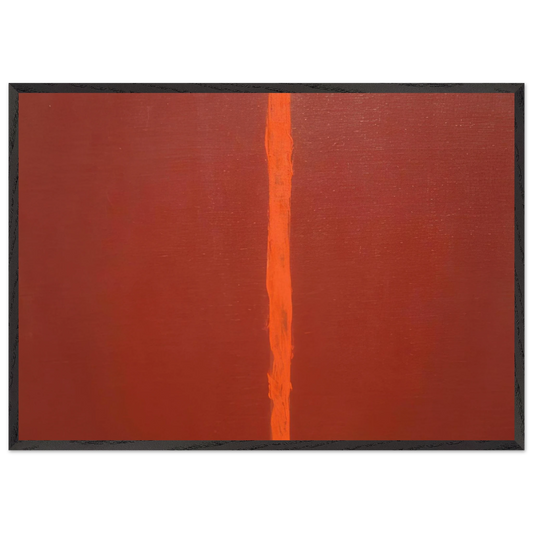 Onement III - Barnett Newman 70x100 cm / 28x40 inches Framed Art Print – Black Wooden Frame