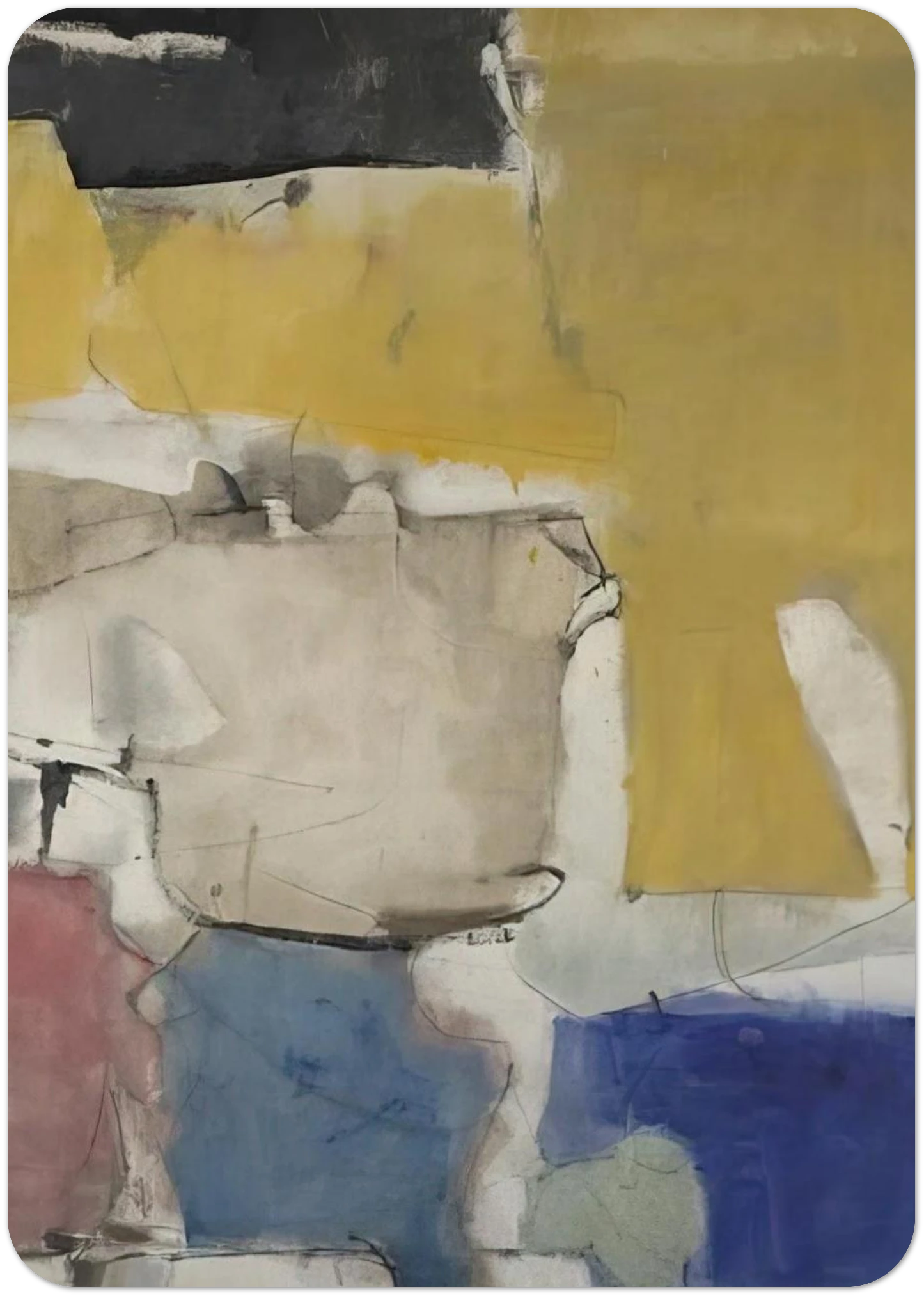 Albuquerque #9 By Richard Diebenkorn Pack of 10 Post Cards | Richard Diebenkorn Post Cards | A6 (10.5 x 14.8 cm) - 4.1 x 5.8 inches
