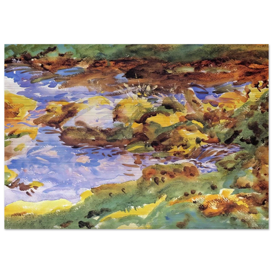 The Alps Val D'Aosta, Purtud - John Singer Sargent Brushed Aluminum Print - 70x100 cm / 28x40 inches | John Singer Sargent Aluminum Print | John Singer Sargent Prints