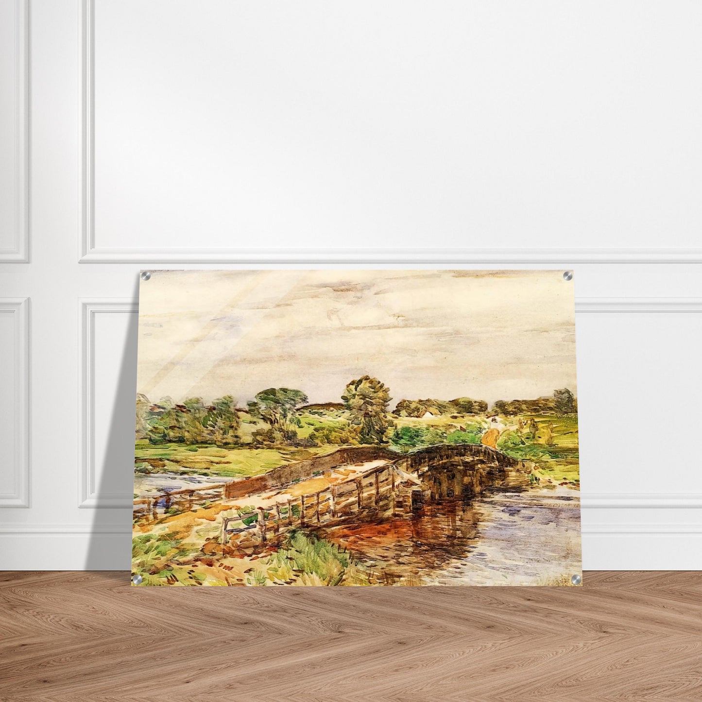 Bridge at Old Lyme 02 - Childe Hassam Acrylic Print - 70x100 cm / 28x40″ inches | Childe Hassam Wall Art | Childe Hassam Prints