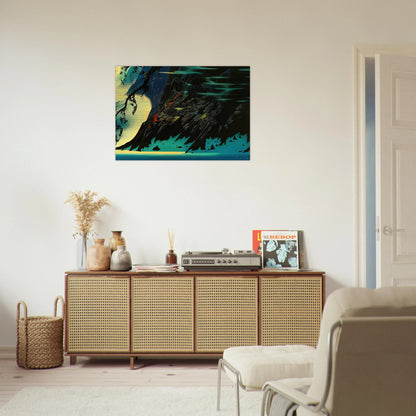 Coastal Magic - Eyvind Earle Brushed Aluminum Print - 70x100 cm / 28x40 inches | Eyvind Earle Aluminum Print | Eyvind Earle Prints