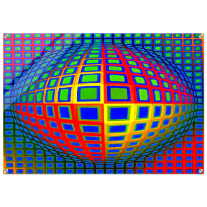 Vega-Nor - 1969 - Victor Vasarely Acrylic Print - 70x100 cm / 28x40″ inches