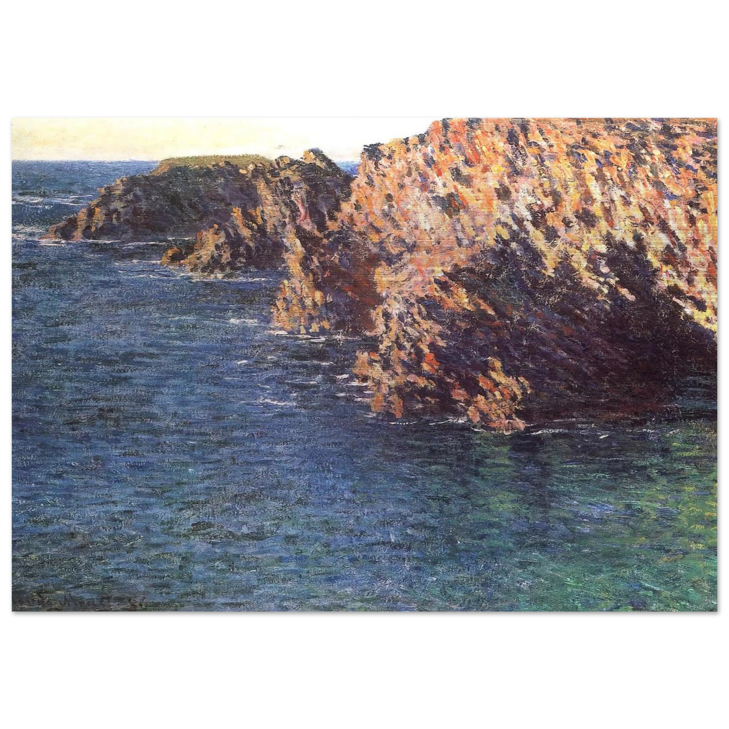 The Grotto of Port-Domois - claude monet Brushed Aluminum Print - 70x100 cm / 28x40 inches | claude monet Aluminum Print | claude monet Prints
