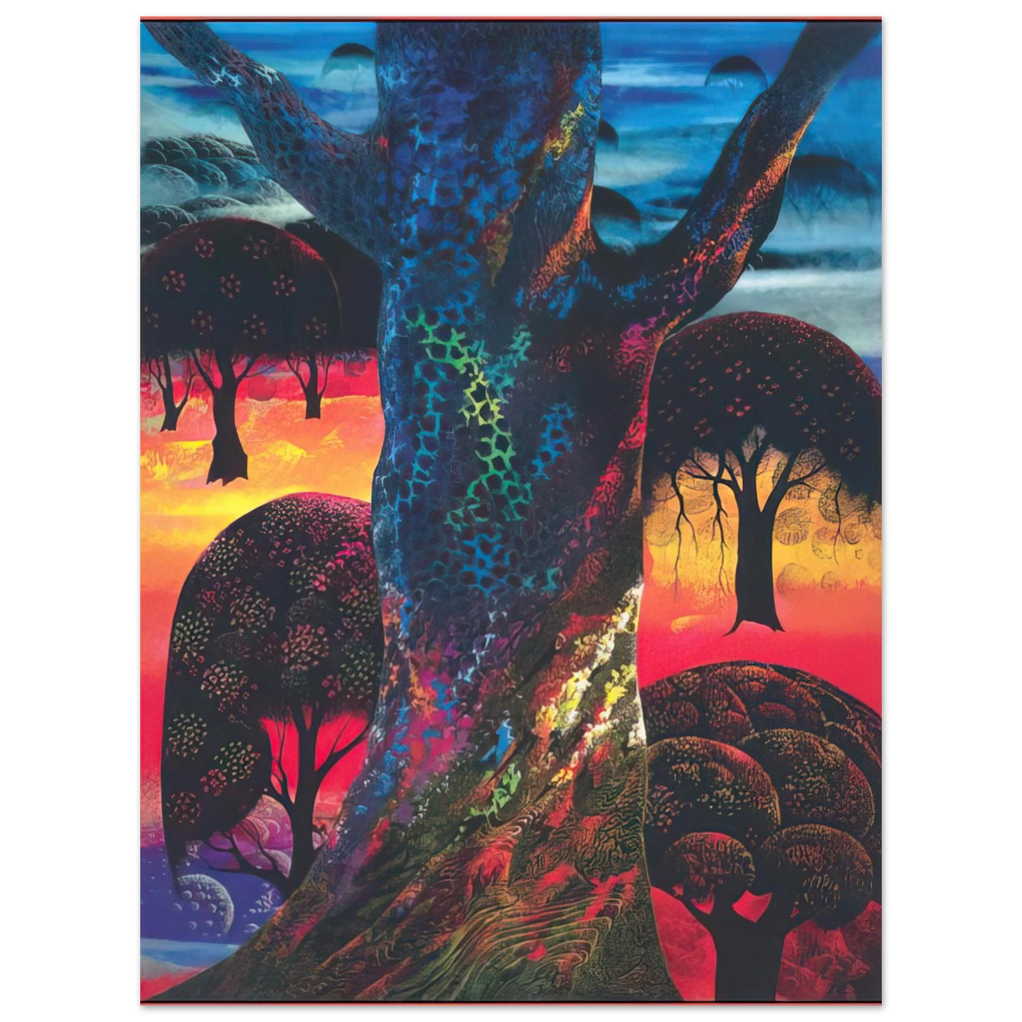Eyvind Earle - Fire Magic  75x100 cm / 30x40inches Fine Art Poster