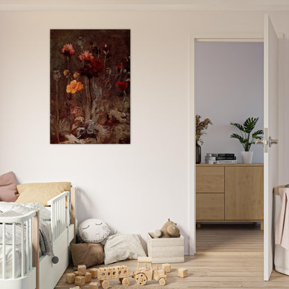 Still Life with Scabiosa and Ranunculus - Vincent van Gogh Brushed Aluminum Print - 70x100 cm / 28x40 inches | Vincent van Gogh Aluminum Print | Vincent van Gogh Prints