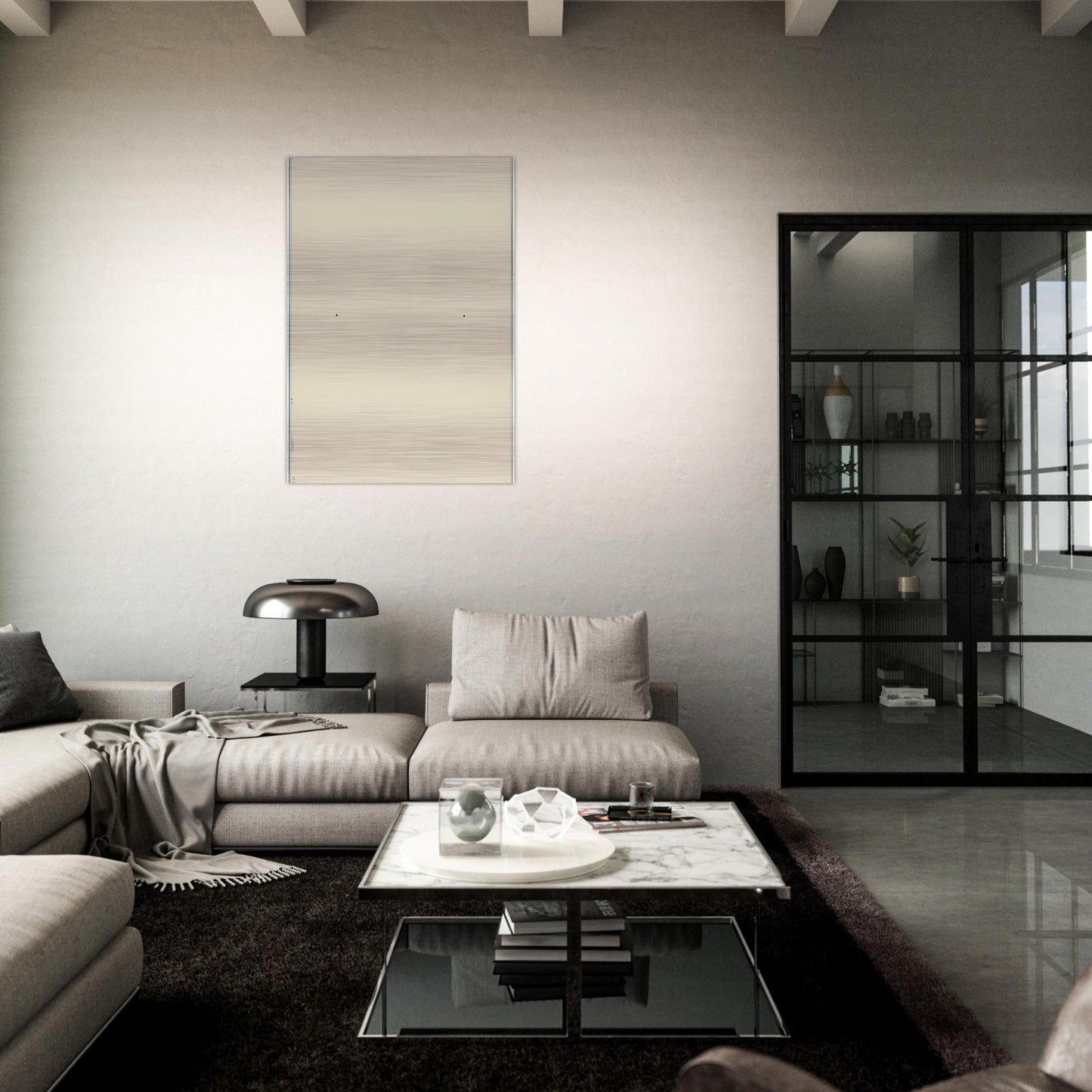 Conversion - Robert Ryman Brushed Aluminum Print - 70x100 cm / 28x40 inches | Robert Ryman Aluminum Print | Robert Ryman Prints